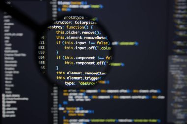 Gerçek Java komut dosyası kodu ekran geliştirmek. Programlama iş akışı abs