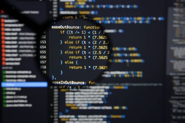 Gerçek Java komut dosyası kodu ekran geliştirmek. Programlama iş akışı abs