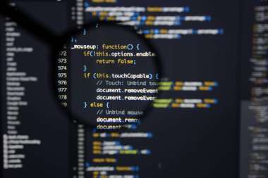 Gerçek Java komut dosyası kodu ekran geliştirmek. Programlama iş akışı abs
