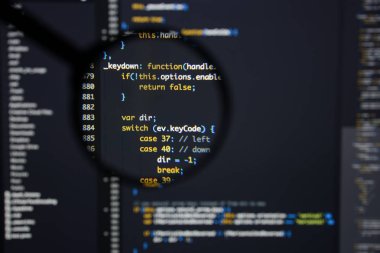 Gerçek Java komut dosyası kodu ekran geliştirmek. Programlama iş akışı abs