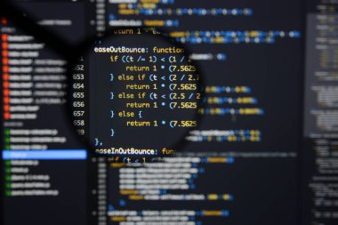 Gerçek Java komut dosyası kodu ekran geliştirmek. Programlama iş akışı abs
