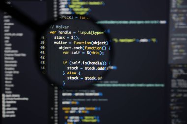 Gerçek Java komut dosyası kodu ekran geliştirmek. Programlama iş akışı abs