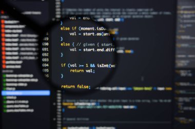Gerçek Java komut dosyası kodu ekran geliştirmek. Programlama iş akışı abs