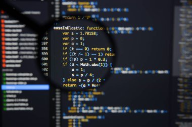 Gerçek Java komut dosyası kodu ekran geliştirmek. Programlama iş akışı abs