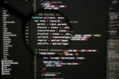 Gerçek Java komut dosyası kodu ekran geliştirmek. Programlama iş akışı abs