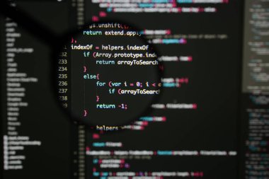 Gerçek Java komut dosyası kodu ekran geliştirmek. Programlama iş akışı abs