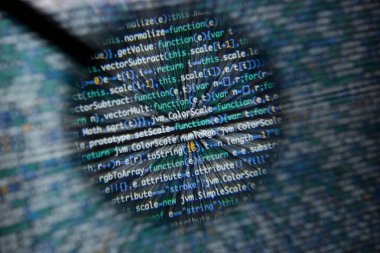 Gerçek Java komut dosyası kodu ekran geliştirmek. Programlama iş akışı abs