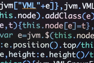 Gerçek Java komut dosyası kodu ekran geliştirmek. Programlama iş akışı abs