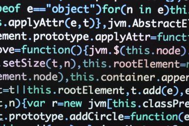 Gerçek Java komut dosyası kodu ekran geliştirmek. Programlama iş akışı abs