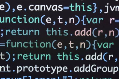 Gerçek Java komut dosyası kodu ekran geliştirmek. Programlama iş akışı abs