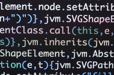 Gerçek Java komut dosyası kodu ekran geliştirmek. Programlama iş akışı abs