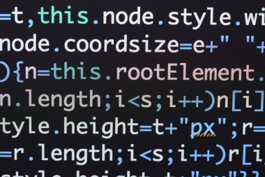 Gerçek Java komut dosyası kodu ekran geliştirmek. Programlama iş akışı abs