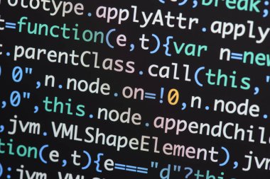 Gerçek Java komut dosyası kodu ekran geliştirmek. Programlama iş akışı abs