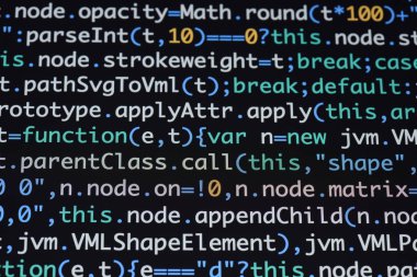 Gerçek Java komut dosyası kodu ekran geliştirmek. Programlama iş akışı abs