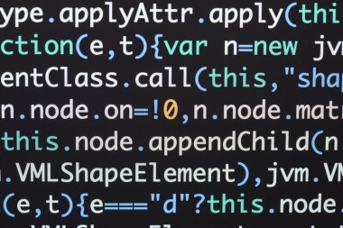 Gerçek Java komut dosyası kodu ekran geliştirmek. Programlama iş akışı abs