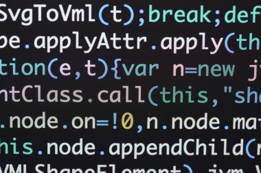Gerçek Java komut dosyası kodu ekran geliştirmek. Programlama iş akışı abs