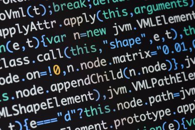 Gerçek Java komut dosyası kodu ekran geliştirmek. Programlama iş akışı abs