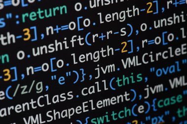 Gerçek Java komut dosyası kodu ekran geliştirmek. Programlama iş akışı abs