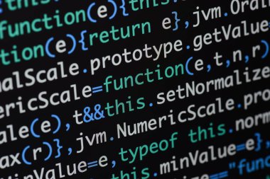 Gerçek Java komut dosyası kodu ekran geliştirmek. Programlama iş akışı abs