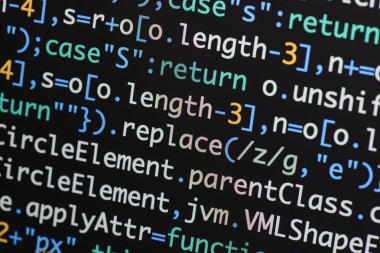 Gerçek Java komut dosyası kodu ekran geliştirmek. Programlama iş akışı abs