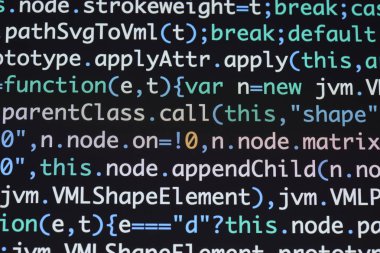 Gerçek Java komut dosyası kodu ekran geliştirmek. Programlama iş akışı abs