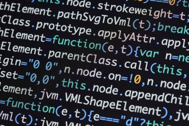 Gerçek Java komut dosyası kodu ekran geliştirmek. Programlama iş akışı abs