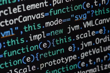 Gerçek Java komut dosyası kodu ekran geliştirmek. Programlama iş akışı abs