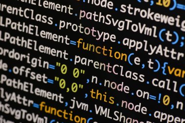 Gerçek Java komut dosyası kodu ekran geliştirmek. Programlama iş akışı abs