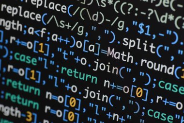 Gerçek Java komut dosyası kodu ekran geliştirmek. Programlama iş akışı abs