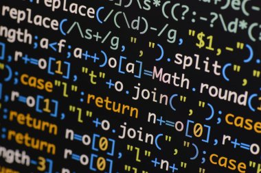 Gerçek Java komut dosyası kodu ekran geliştirmek. Programlama iş akışı abs