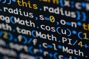 Gerçek Java komut dosyası kodu ekran geliştirmek. Programlama iş akışı abs