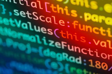 Gerçek Java komut dosyası kodu ekran geliştirmek. Programlama iş akışı abs