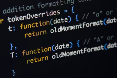 Gerçek Java komut dosyası kodu ekran geliştirmek. Programlama iş akışı abs