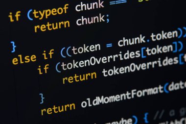 Gerçek Java komut dosyası kodu ekran geliştirmek. Programlama iş akışı abs
