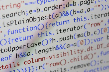 Gerçek Java komut dosyası kodu ekran geliştirmek. Programlama iş akışı abs