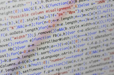 Gerçek Java komut dosyası kodu ekran geliştirmek. Programlama iş akışı abs