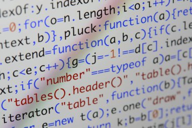 Gerçek Java komut dosyası kodu ekran geliştirmek. Programlama iş akışı abs