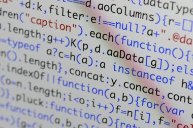 Gerçek Java komut dosyası kodu ekran geliştirmek. Programlama iş akışı abs