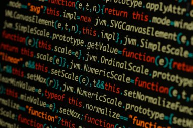 Gerçek Java komut dosyası kodu ekran geliştirmek. Programlama iş akışı abs