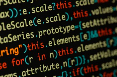 Gerçek Java komut dosyası kodu ekran geliştirmek. Programlama iş akışı abs