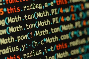 Gerçek Java komut dosyası kodu ekran geliştirmek. Programlama iş akışı abs