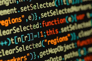 Gerçek Java komut dosyası kodu ekran geliştirmek. Programlama iş akışı abs