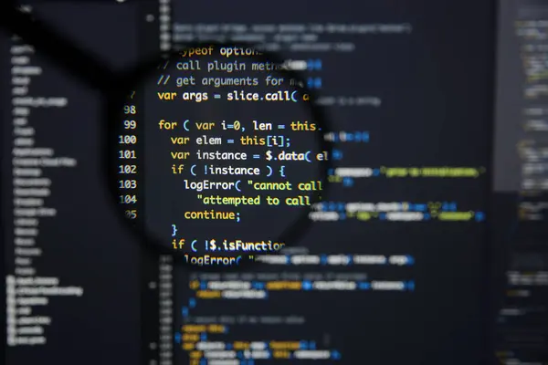 Gerçek Java komut dosyası kodu ekran geliştirmek. Programlama iş akışı abs