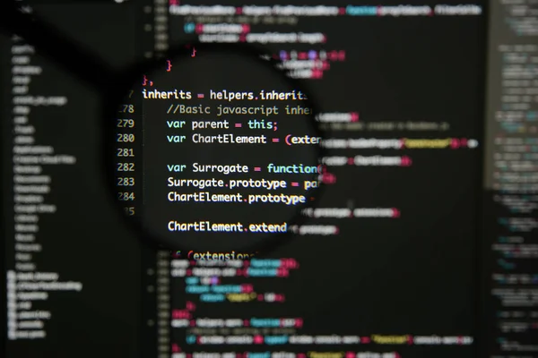 Gerçek Java komut dosyası kodu ekran geliştirmek. Programlama iş akışı abs