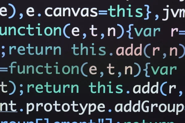 Gerçek Java komut dosyası kodu ekran geliştirmek. Programlama iş akışı abs
