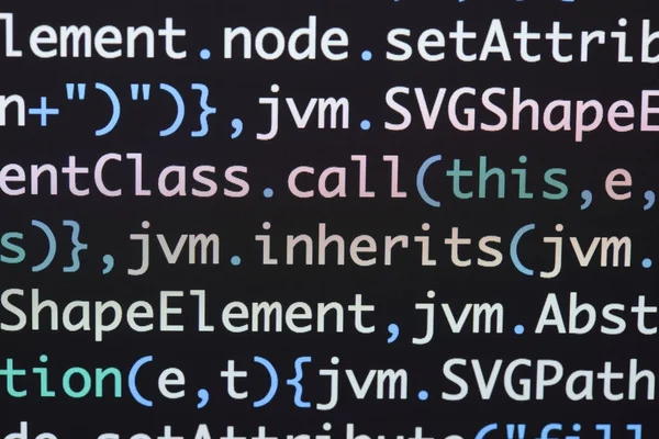 Gerçek Java komut dosyası kodu ekran geliştirmek. Programlama iş akışı abs