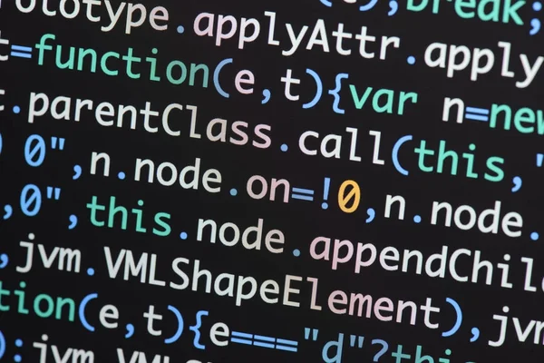 Gerçek Java komut dosyası kodu ekran geliştirmek. Programlama iş akışı abs