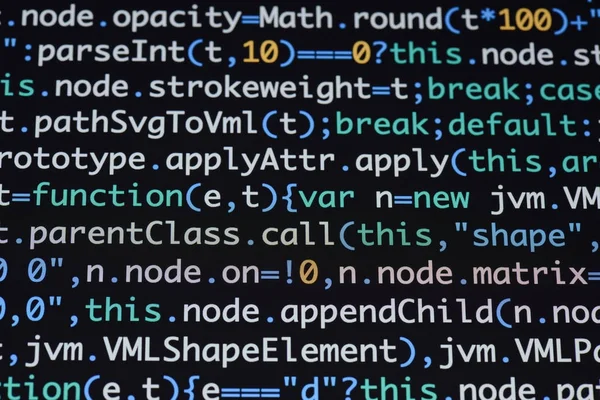 Gerçek Java komut dosyası kodu ekran geliştirmek. Programlama iş akışı abs
