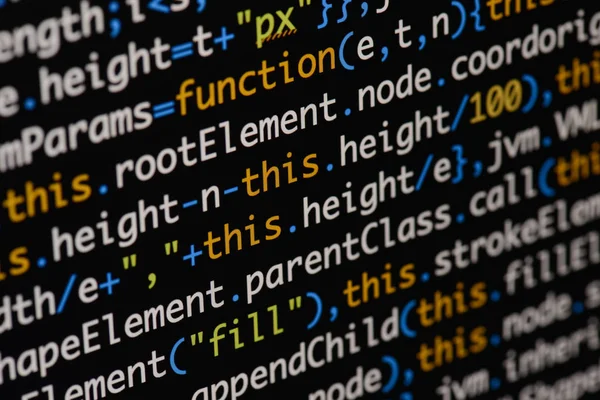 Gerçek Java komut dosyası kodu ekran geliştirmek. Programlama iş akışı abs