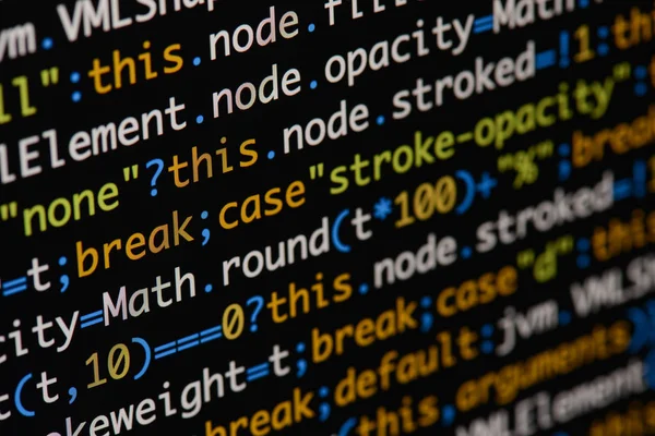 Gerçek Java komut dosyası kodu ekran geliştirmek. Programlama iş akışı abs